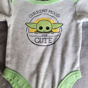 Star Wars Grogu One Piece Infant Size 6/9 Months EUC Cute Colorful Fun Movies TV